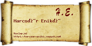 Harcsár Enikő névjegykártya